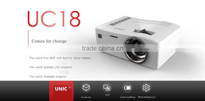 New Cheapest Full HD Mini LED 3D Projector UC18