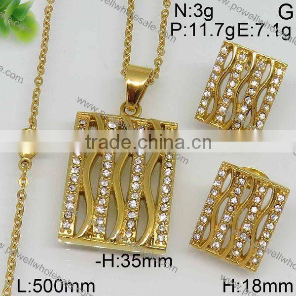 Fashion popular wholesale jewelry from china gold plated jewelry set