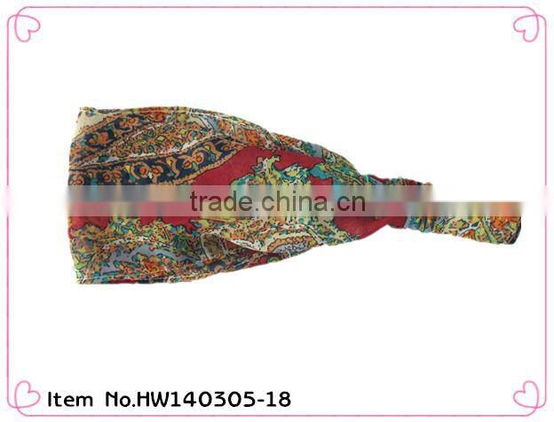 2014 hot sale cheap custom printed elastic headbands