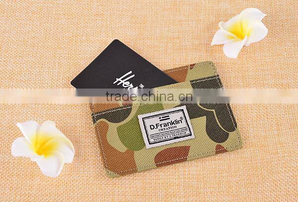 Canvas card holder for ID/Credit car