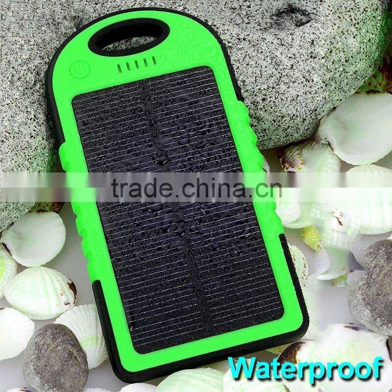 Solar Mobile Power Supply 4000mah Dual USB Solar Power Bank Emergency Charger Backup Battery