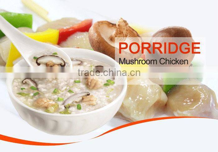 Mushroom and chicken instant porridge