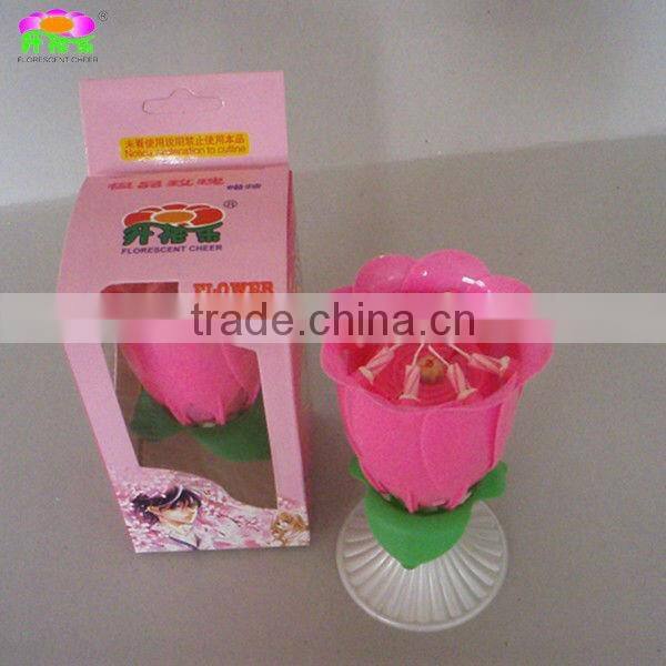 flowering musical birthday candle
