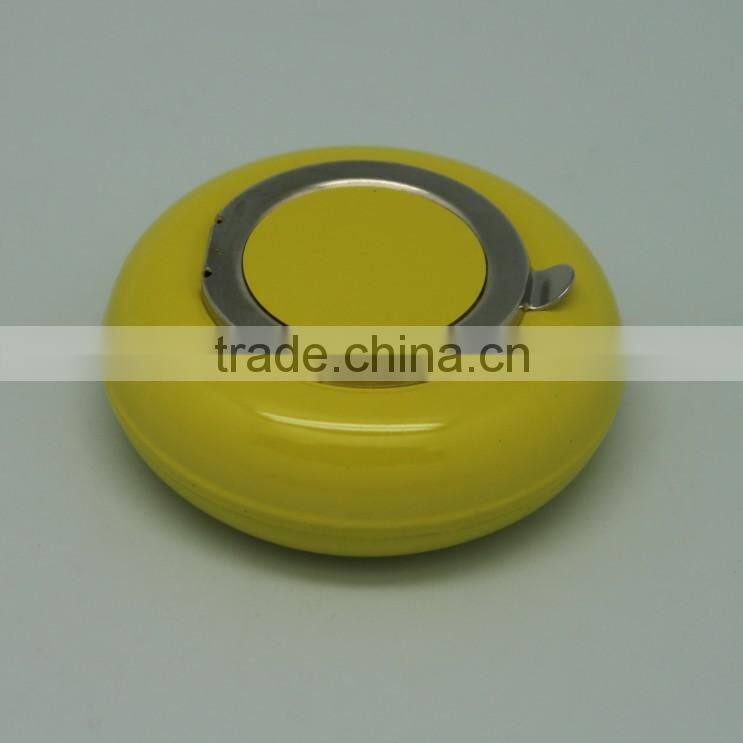 Fashion Small round ash tray pocket cigarette cigar ashtray colorful metal tin portable car ashtray