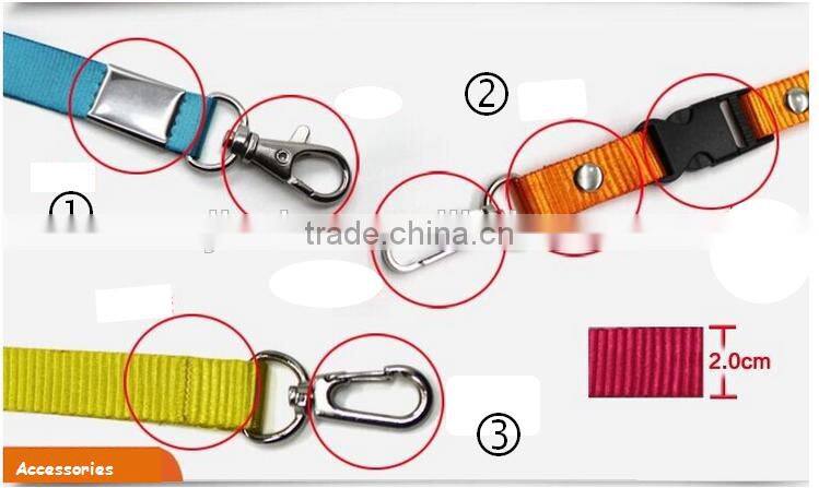 Shenzhen city factory bright single color silk-screen polyester lanyard