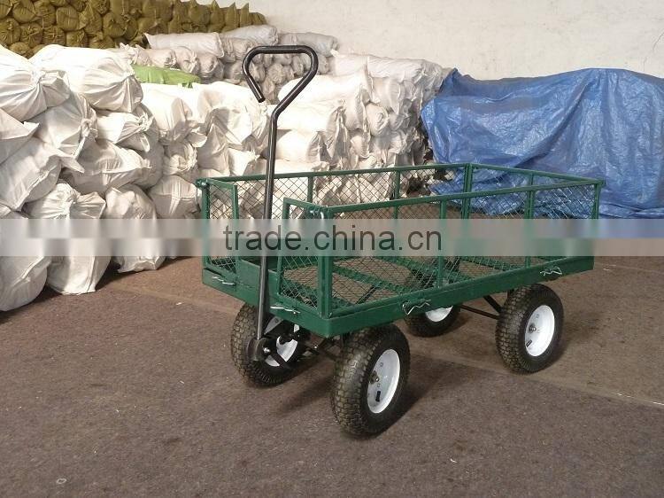 600KG heavy duty garden wagon cart with big turf wheels