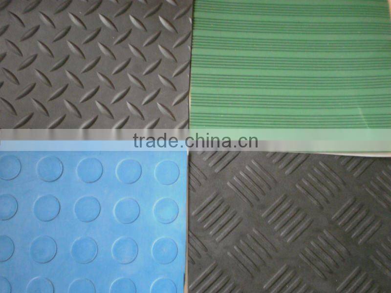 3mm thick verious parttern anti slip rubber flooring mats