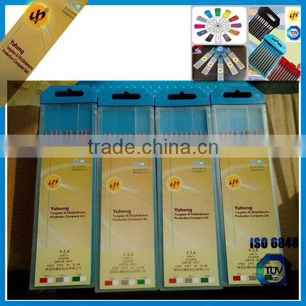 Tungsten Material Red Color tips Thoriated tig welding tungsten electrodes