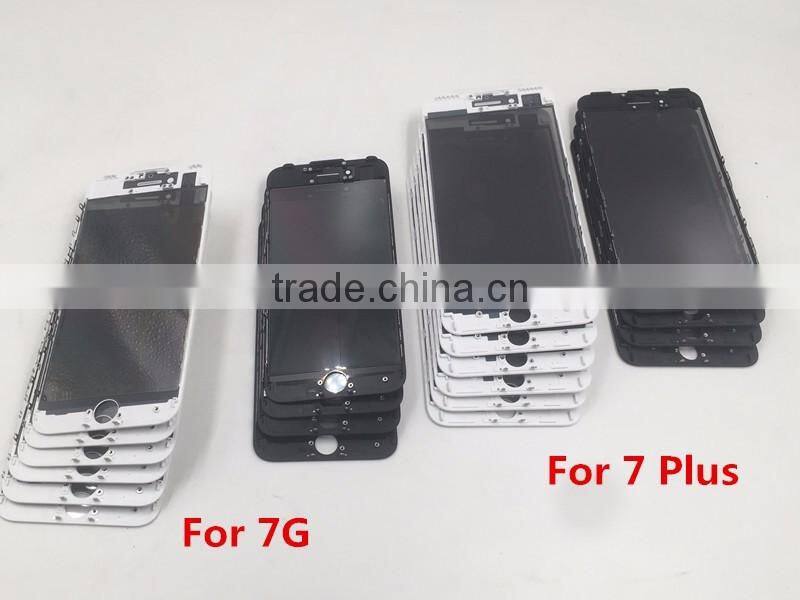 LCD Outer front glass with preinstalled with Cold Press Frame OCA optical gule polarizer film for iphone