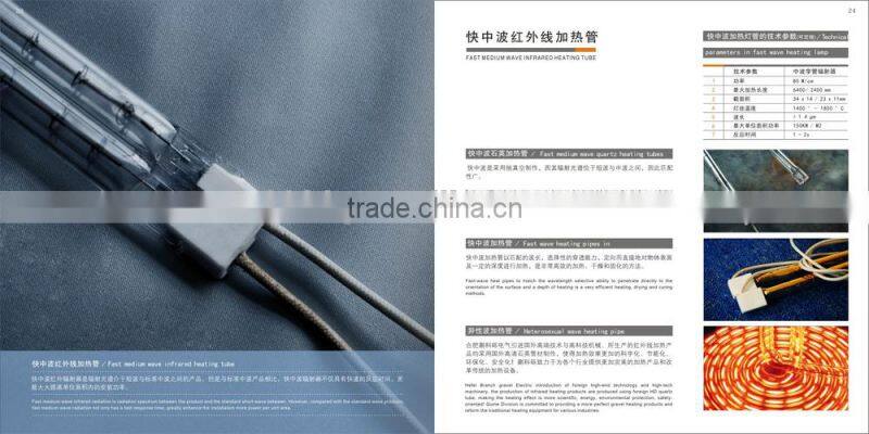 Quartz heat element infrared emitter