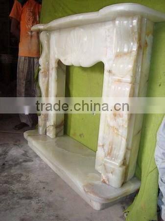 Top Qulaity Western Style WHITE ONYX FIREPLACES