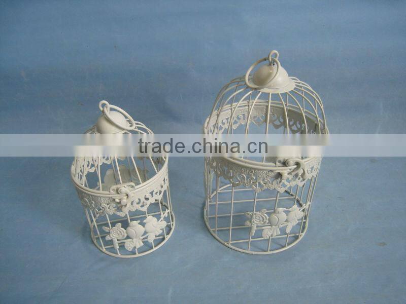 2014 New design Europe and America Classic style S/2 Bird Cage for Wedding Antique white color