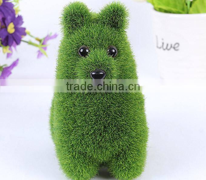 Creative potted decor handcraft flocking artificial alpaca animals