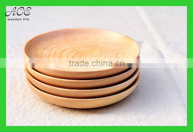 Custom round wood plate Round wooden tray Wood plate