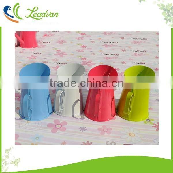 Home flower pots planters vintage finish barrel coffee metal bucket with handle wedding decor