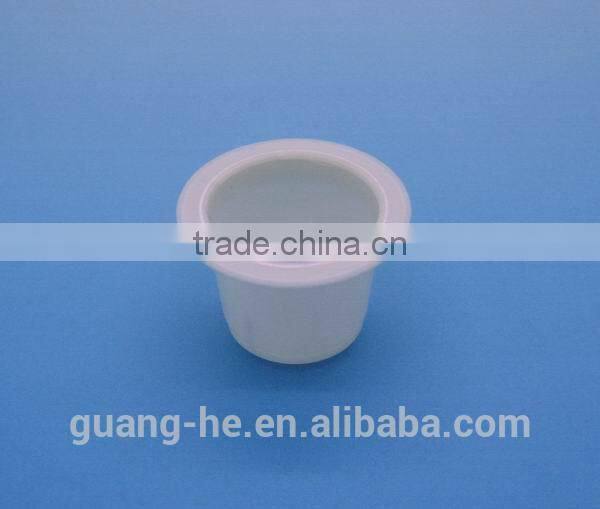 PLA plastic nespresso coffee/cafe capsules packing cups, biodegradable non-toxic packaging for coffee ponder