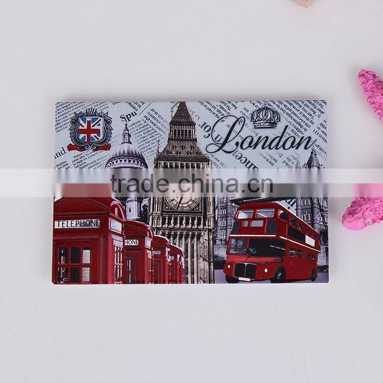 Full Logo Printed Square Shape Tin Fridge Magnets