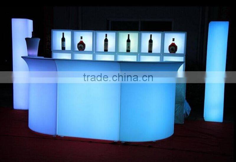 modern design led bar table with ice bin