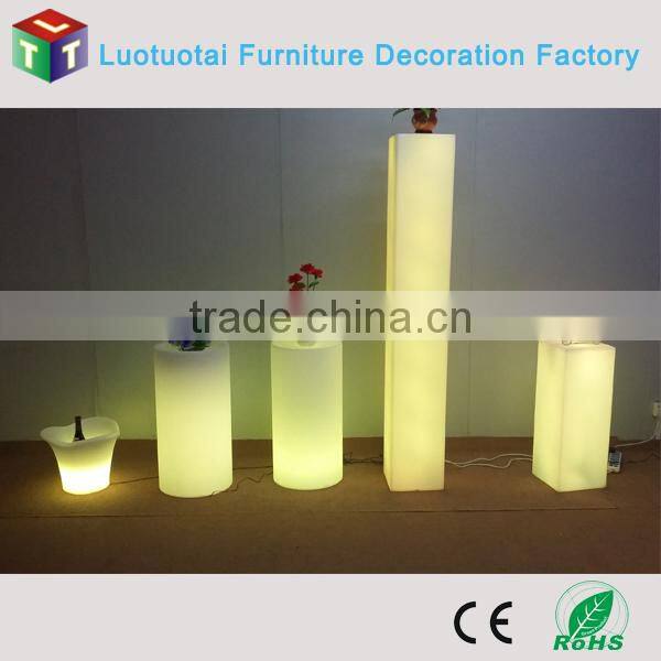 PE plastic illuminated rechargeable battery led bar chair