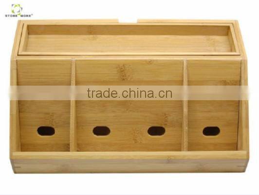 Desktop Multi Cell Mobile Phone and Tablets Wooden Bamboo Charging Station