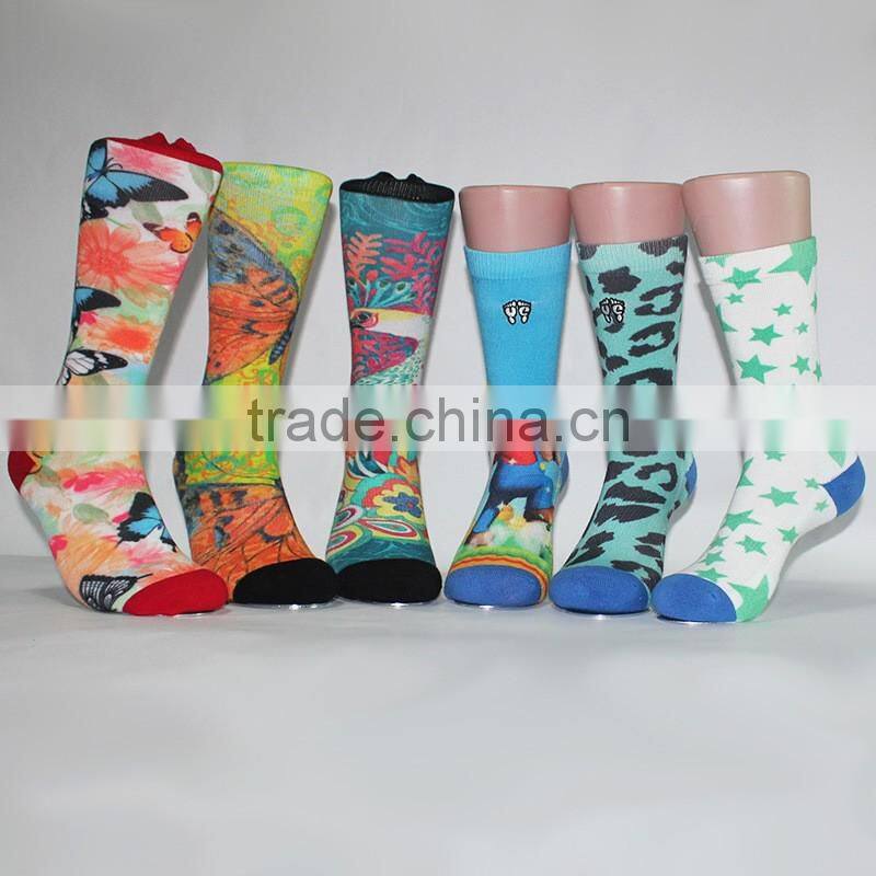3D sublimation printing sock/adult 3d slipper socks