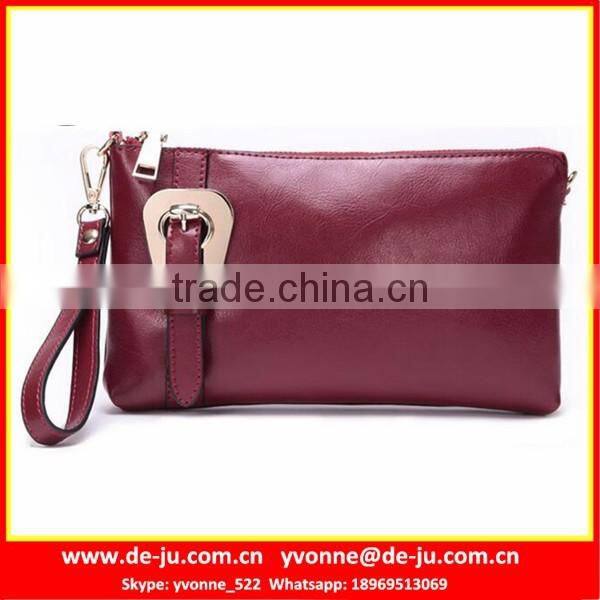 Unisex Leather Quilted Long Wallet
