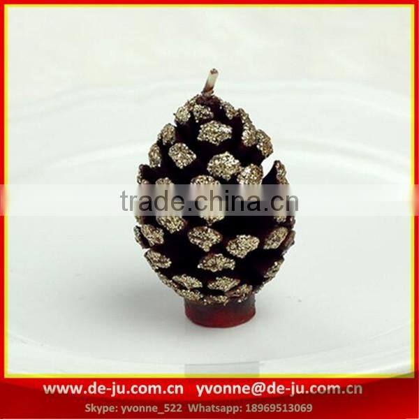Pine Cone Silver Embellishment Exquisite Carved Candles Price