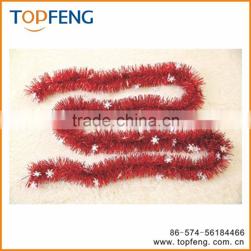 christmas tinsel with snowflake/stage decoration for festival /ornament christmas