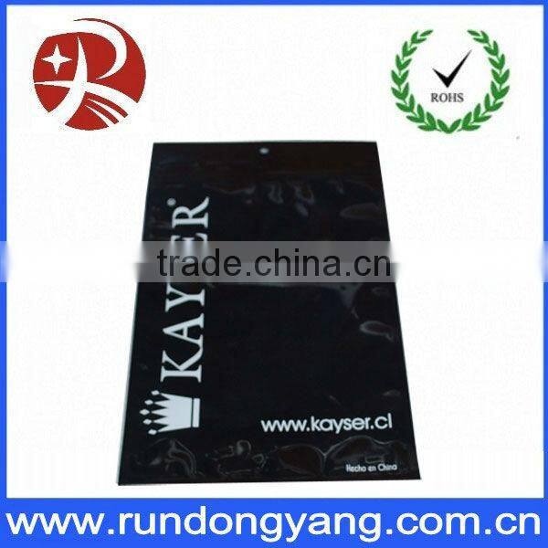 Black color stand up zipper bag for food packaging