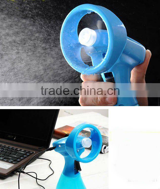 Supply fashion cute USB water spray fan mini handheld fan stock small order