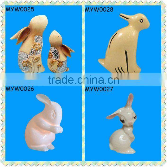 Pretty easter ceramic rabbit and cabbage