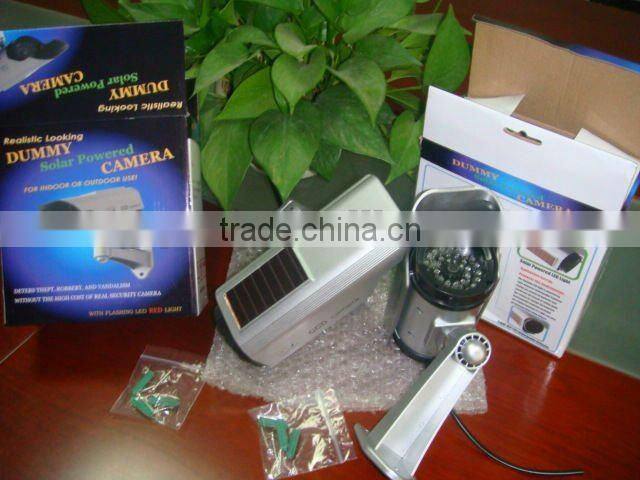 ABS waterproof dummy fake mini wireless bullet camera w/ blinking red LED light for indoor or outdoor use