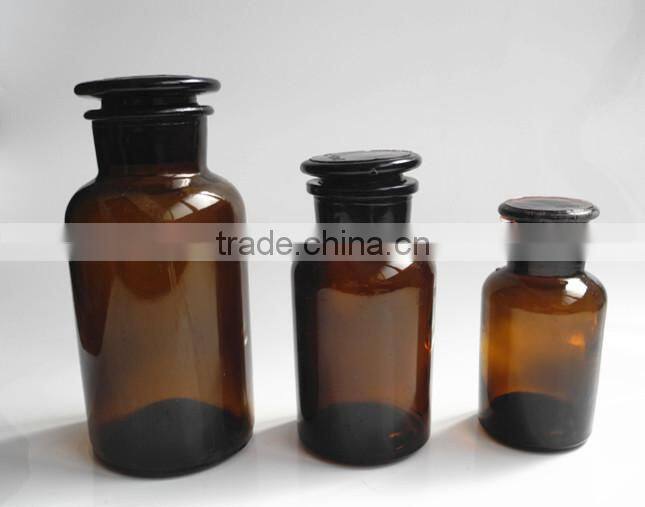 amber medicament glass lab bottle for chemical reagent