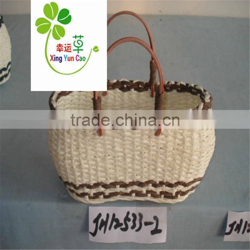 factory supply handmade fashion wheat stalk weave bag