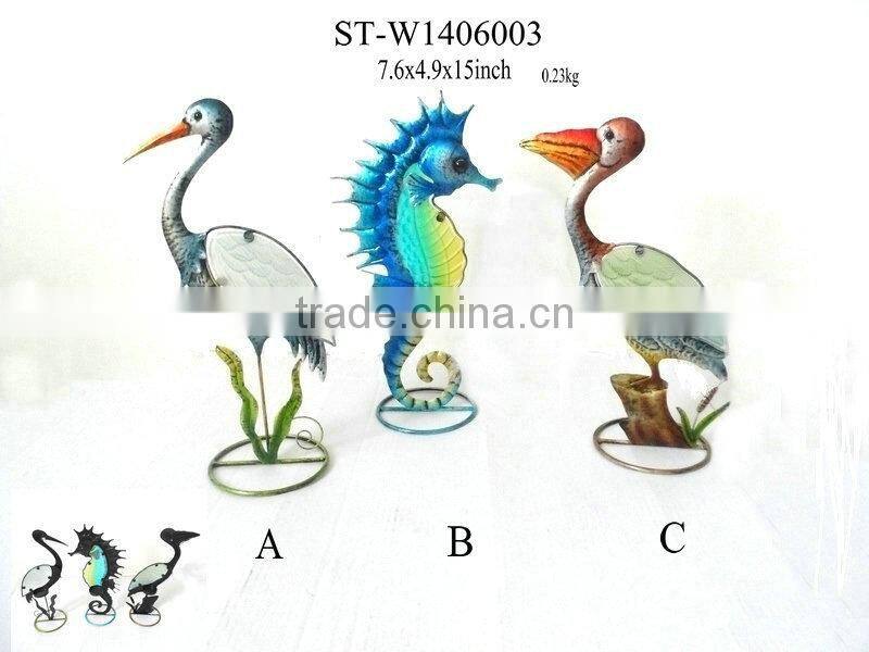 stained shell glass candlestand