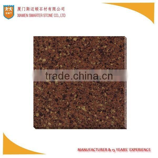 Brown Artificial Quartz Stone with Black Spot