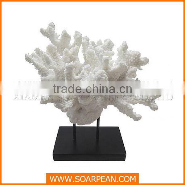 White resin fake coral animal sculpture indoor decoartion