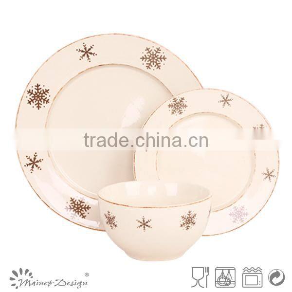 delicate christmas item ceramic dinner plate