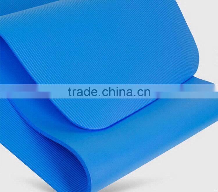 Customized color cross texture water lily flower printing nbr yoga mat