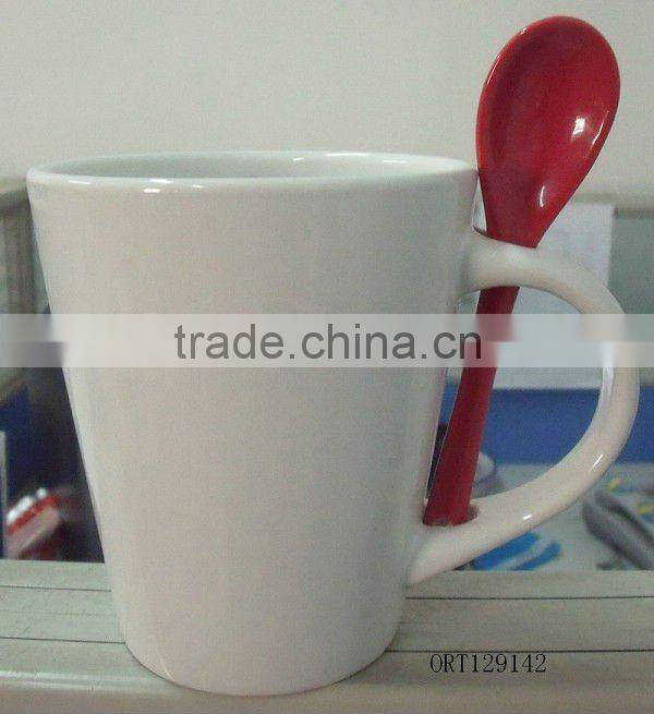 ceramic mug with spoon