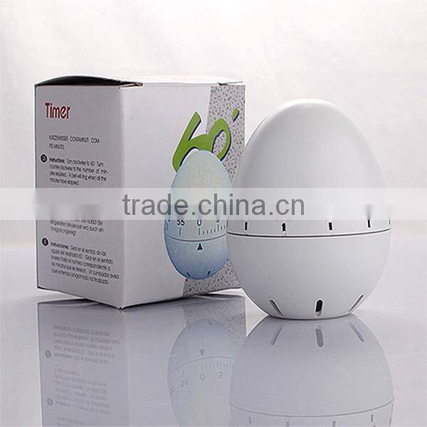 Plastic egg clock timer in portable and unique feature