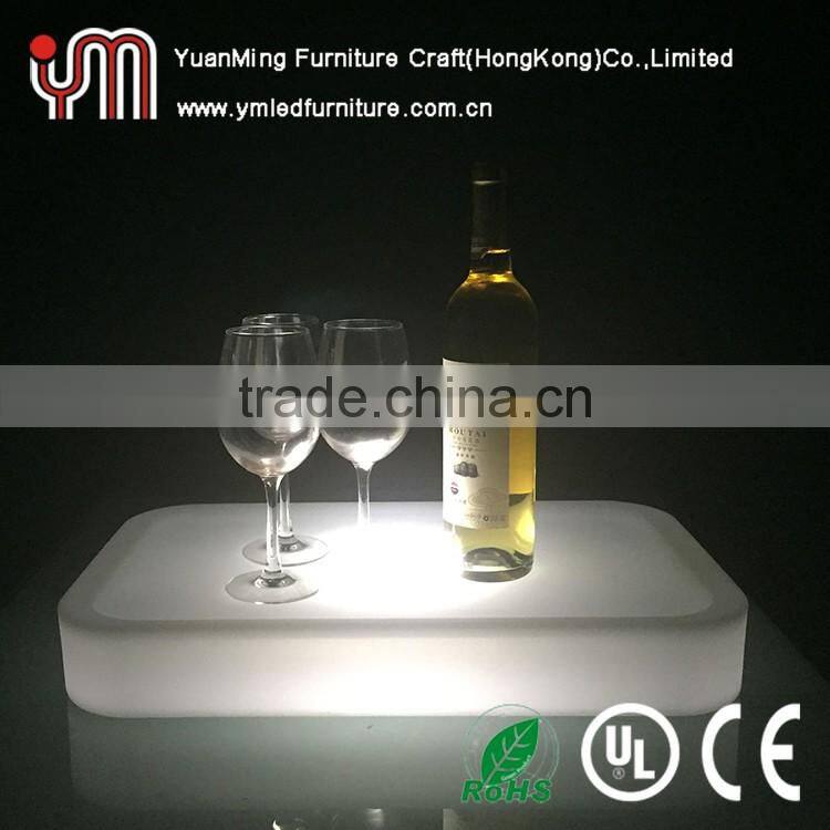 Square Illuminated Led Serve Tray Plate