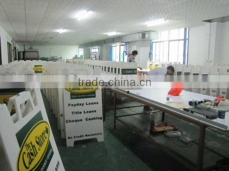 Plastic board for diaplay