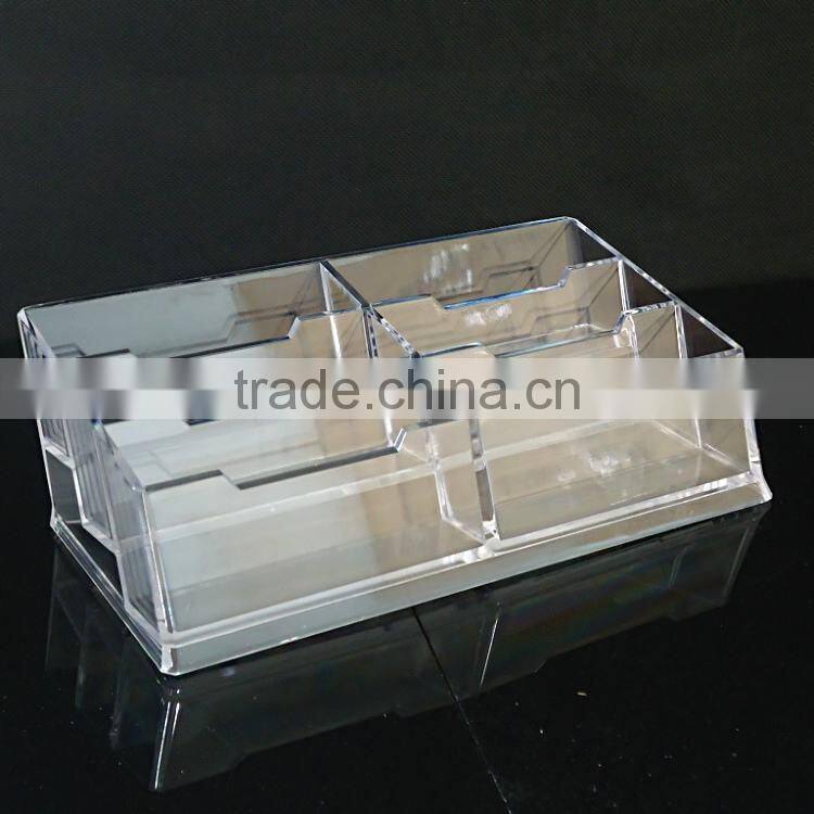 Clear Desktop unique business Card Holder Display Stand Acrylic Plastic Desk Shelf holder for business card