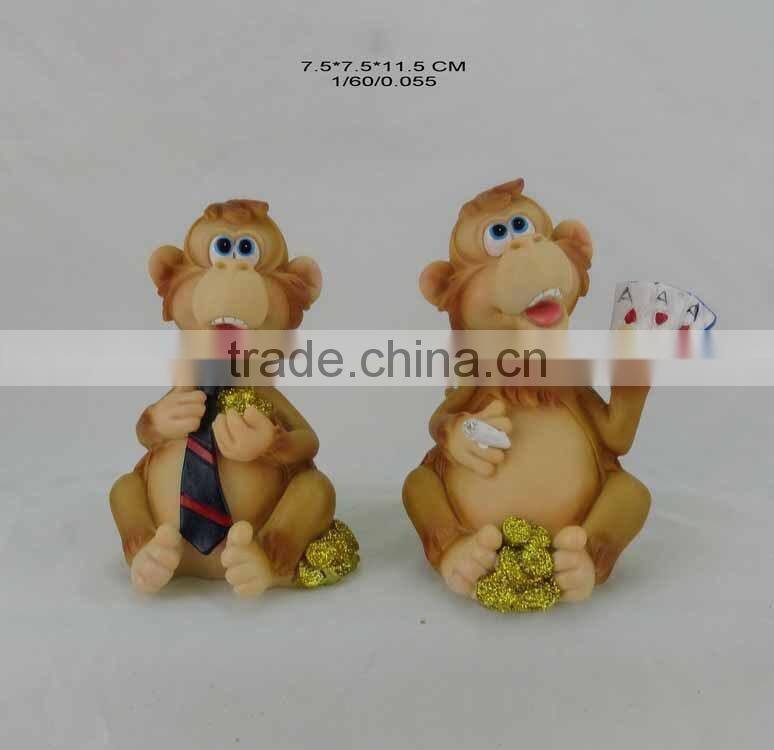 resin monkey figurine for new year