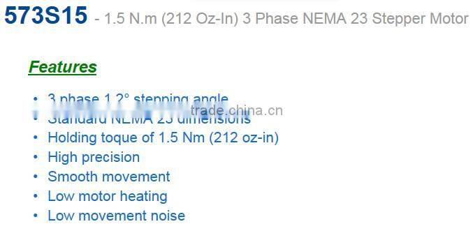 leadshine 573s15 3-phase steper motor nema 23