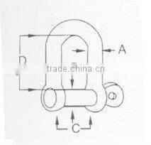 D shackle for anchor chain