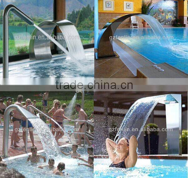 Stainless steel 316/304 bali water feature swimming pool fountain water shower curtain
