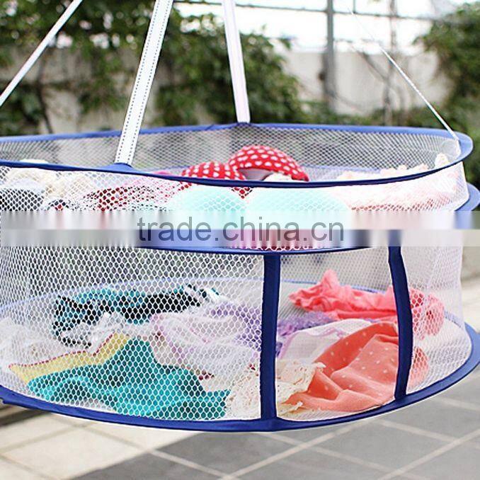 Round Sweater Drying Rack Folding Double Hanging Clothes Laundry Basket Dryer Clothes Drying Racks(TM-CPH-017)