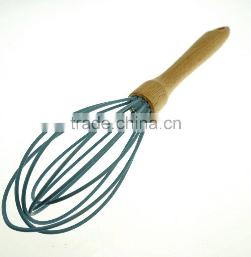 13039 Silicone Whisk with wooden handle